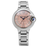 Cartier Ballon Bleu de Cartier Pink Dial Silver Steel Strap Watch for Women - WSBB0046