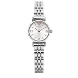 Emporio Armani Gianni T Bar Quartz Silver Dial Silver Steel Strap Watch For Women - AR1935