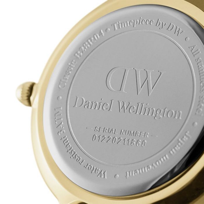 Daniel Wellington Classic Petite Evergold White Dial Gold Mesh Bracelet Watch For Women - DW00100350