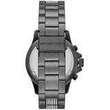 Michael Kors Everest Chronograph Black Dial Grey Steel Strap Watch For Women - MK6974