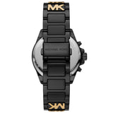 Michael Kors Wren Chronograph Black Dial Two Tone Steel Strap Watch for Women - MK6978