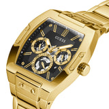 Guess Phoenix Multi Function Black Dial Gold Steel Strap Watch for Men - GW0456G1