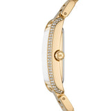 Michael Kors Emery Three-Hand Crystals Silver Dial Gold Steel Strap Watch for Women - MK4643