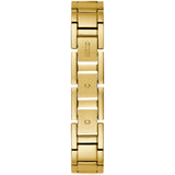 Guess Quartz White Dial Gold Steel Strap Watch For Women - W1152L2