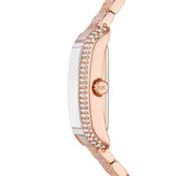 Michael Kors Emery Three-Hand White Dial Rose Gold Steel Strap Watch for Women - MK4743