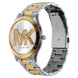 Michael Kors Slim Runway Three Hand Silver Dial Two Tone Steel Strap Watch For Women - MK4735