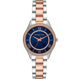 Michael Kors Lauryn Three-Hand Blue Dial Two Tone Steel Strap Watch for Women - MK4738