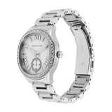 Michael Kors Sage Three-Hand White Dial Silver Steel Strap Watch for Women - MK4807