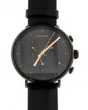 Calvin Klein High Noon Black Dial Black Leather Strap Watch for Men - K8M274CB