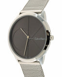 Calvin Klein Minimal Black Dial Silver Mesh Bracelet Watch for Men - K3M21123