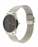 Calvin Klein Minimal Black Dial Silver Mesh Bracelet Watch for Women - K3M22123