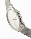 Calvin Klein Minimal Silver Dial Silver Mesh Bracelet Watch for Men - K3M2112Z