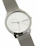 Calvin Klein Minimal Silver Dial Silver Mesh Bracelet Watch for Men - K3M2112Z