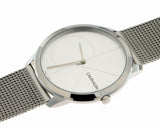 Calvin Klein Minimal Silver Dial Silver Mesh Bracelet Watch for Men - K3M2112Z