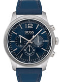 Hugo Boss Professional Chronograph Blue Dial Blue Silicone Strap Watch for Men - 1513526