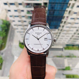 Tissot Luxury Powermatic 80 Silver Dial Brown Leather Strap Watch For Men - T086.407.16.031.00