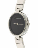 Calvin Klein Authentic Black Dial Silver Steel Strap Watch for Women - K8G23141