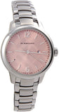 Burberry The Classic Pink Dial Silver Steel Strap Watch for Women - BU10111