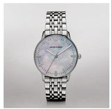 Emporio Armani Classic Quartz Mother of Pearl Dial Silver Steel Strap Watch For Women - AR1602