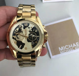 Michael Kors Bradshaw Stop Hunger Black Gold Dial Gold Steel Strap Watch for Women - MK6272