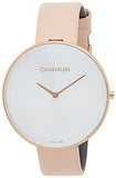 Calvin Klein Full Moon Silver Dial Pink Leather Stap Watch for Women - K8Y236Z6