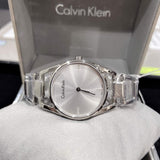 Calvin Klein Dainty Diamonds Silver Dial Sliver Steel Strap Watch for Women - K7L2314T