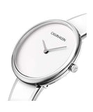 Calvin Klein Seduce White Dial Two Tone Steel Strap Watch for Women - K4E2N116