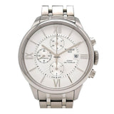 Tissot Chemin des Tourelles Automatic Chronograph White Dial Silver Steel Strap Watch for Men - T099.427.11.038.00