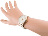 Tommy Hilfiger Brooke Quartz White Dial Cream Leather Strap Watch for Women  - 1782022