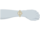 Marc Jacobs Baker White Dial Gold Steel Strap Watch for Women - MBM3243