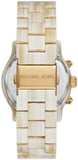 Michael Kors Runway Pavé Chronograph White Dial White Acetate Strap Watch for Women - MK7476