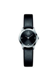 Calvin Klein Minimal Black Dial Black Leather Strap Watch for Women - K3M231CS