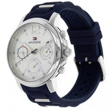 Tommy Hilfiger Claudia White Dial Blue Steel Strap Watch for Women - 1781746