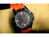 Tommy Hilfiger Cole Black Dial Orange Rubber Strap Watch for Men - 1790985