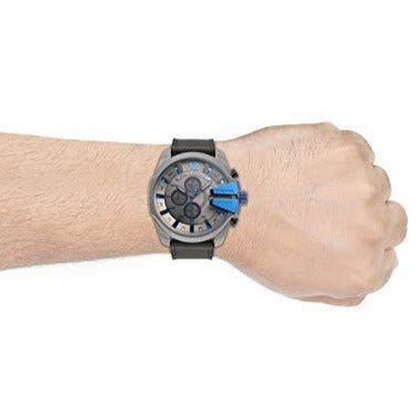 Diesel Mega Chief Chronograph Black Dial Black Nylon Strap Watch For Men - DZ4500