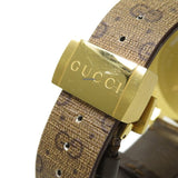 Gucci Dive Doraemon Brown Dial Brown Leather Strap Watch For Men - YA136334