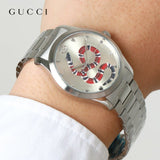 Gucci G Timeless Silver Dial Silver Steel Strap Watch For Women - YA1264076