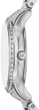 Michael Kors Sage Three-Hand Mother of Pearl White Dial Silver Steel Strap Watch for Women - MK4824