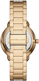 Michael Kors Portia Three-Hand Crystals Gold Dial Gold Steel Strap Watch for Women - MK4602