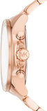 Michael Kors Wren Chronograph Rose Gold Dial Rose Gold Steel Strap Watch for Women - MK7430