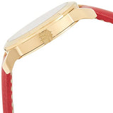 Burberry The City Gold Dial Red Leather Strap Watch for Women - BU9140