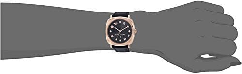 Marc Jacobs Mandy Black Dial Black Leather Strap Watch for Women - MJ1565