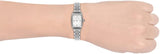 Emporio Armani Gianni T-Bar Quartz White Dial Silver Steel Strap Watch For Women - AR11405