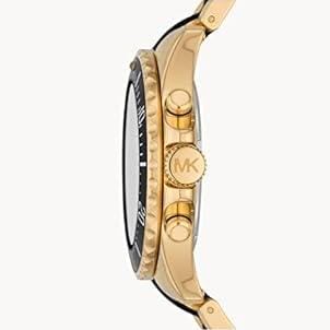 Michael Kors Everest Chronograph Black Dial Two Tone Steel Strap Watch For Men - MK8979