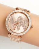 Michael Kors Parker Quartz Rose Gold Dial Rose Gold Steel Strap Watch For Women - MK6660