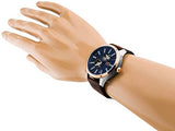 Tommy Hilfiger Spencer Blue Dial Brown Leather Strap Watch for Men - 1791642