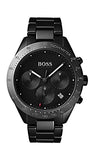 Hugo Boss Talent Black Ceramic Dial Black Steel Strap Watch for Men - 1513581