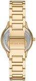 Michael Kors Sage Analog White Dial Gold Steel Strap Watch for Women - MK4822