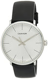 Calvin Klein High Noon Quartz White Dial Black Leather Strap Watch for Men - K8M211C6