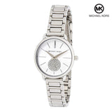 Michael Kors Portia Quartz Silver Dial Silver Steel Strap Watch For Women - MK3837